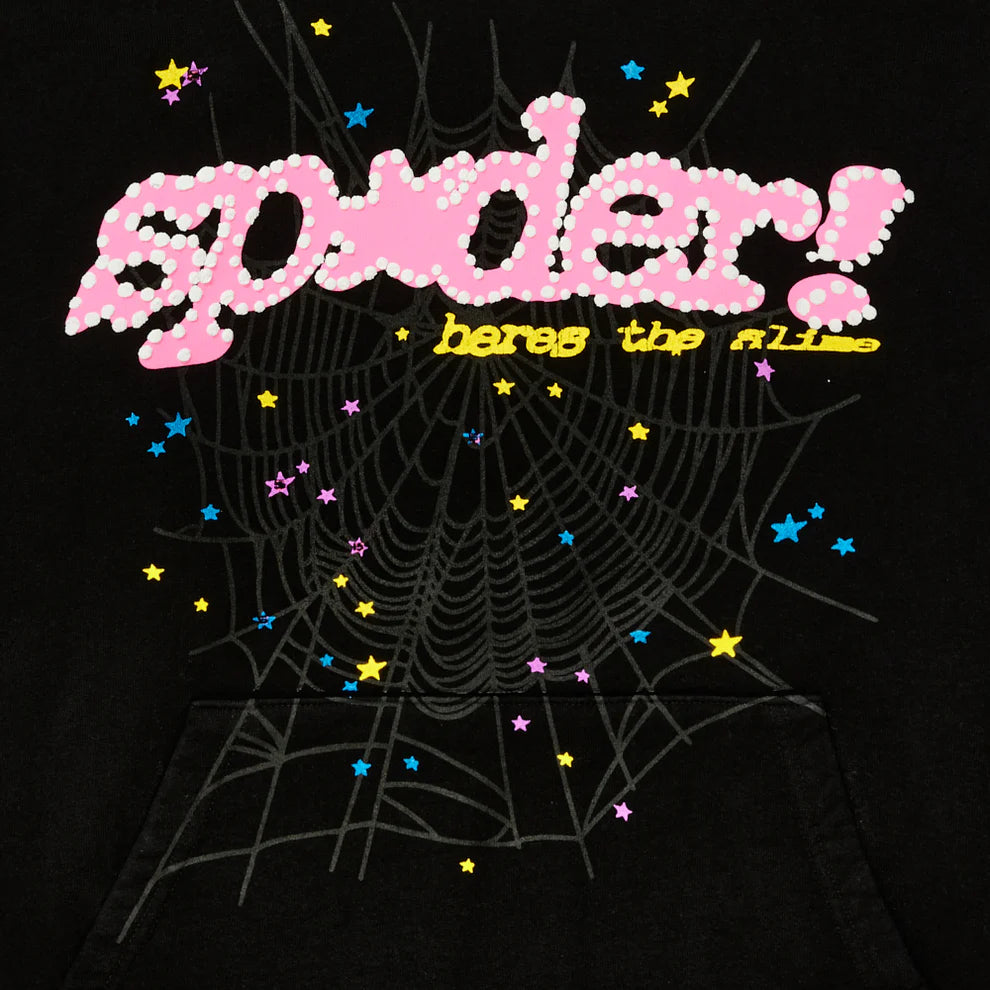 Sp5der P*nk Hoodie & Pants ‘Black